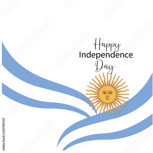Argentina happy independence day greeting card, banner, vector illustration. -vector