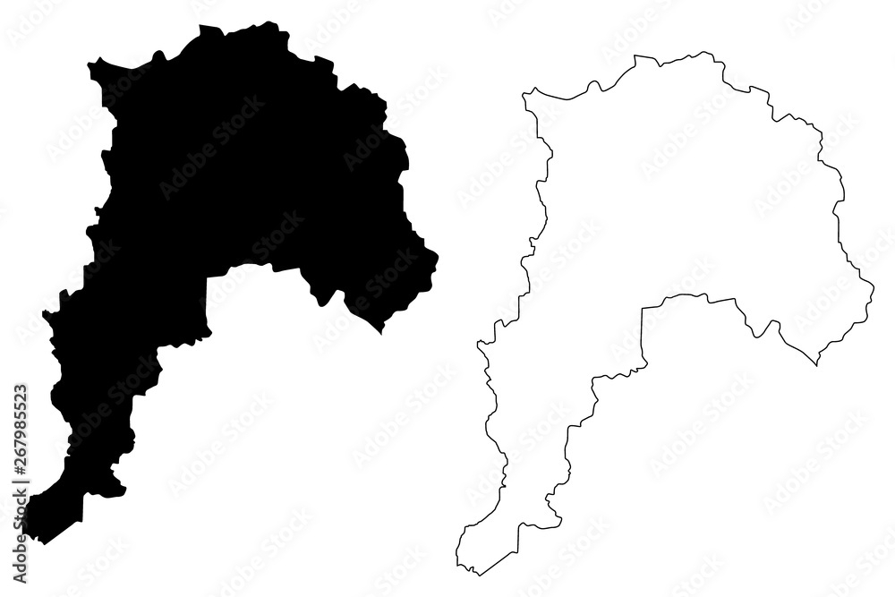 Fototapeta premium Valparaiso Region (Republic of Chile, Administrative divisions of Chile) map vector illustration, scribble sketch Valparaiso map....