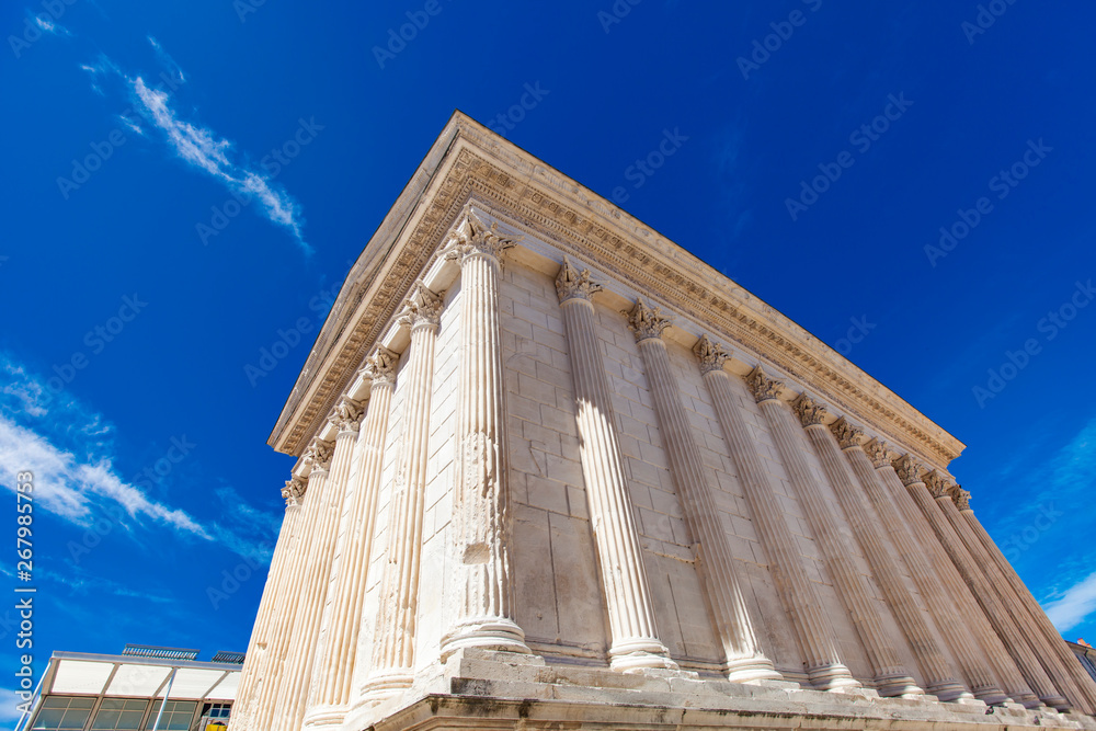 Maison Carree Roman temple in Nimes, France