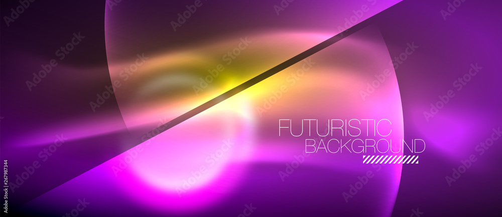 Vector glowing neon circles abstract background Vector glowing neon circles abstract background