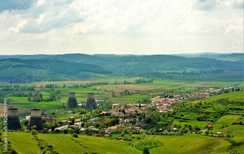 landscape with Fantanele locality from Mures county - Romania