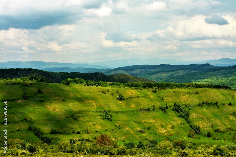 Fototapeta premium shadows of clouds on a hill