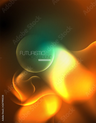 Neon lights vector abstract background