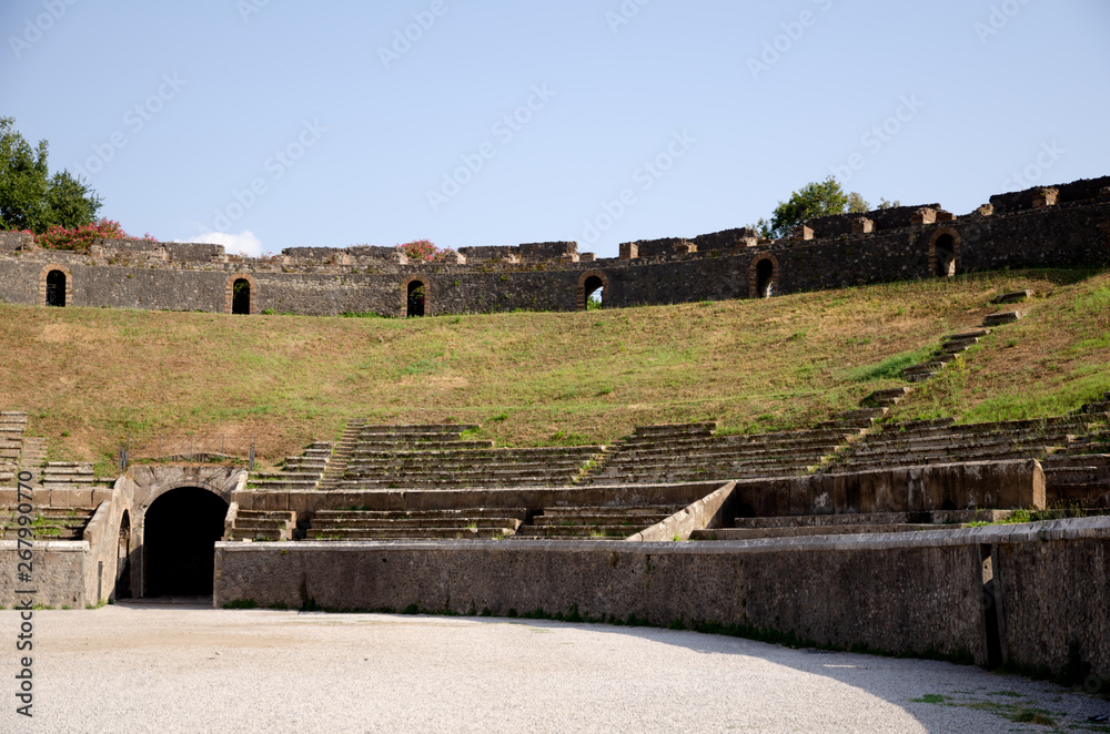 Dettaglio anfiteatro romano area archeologica Pompei