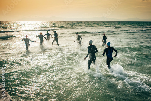 Foto Start of a triathlon