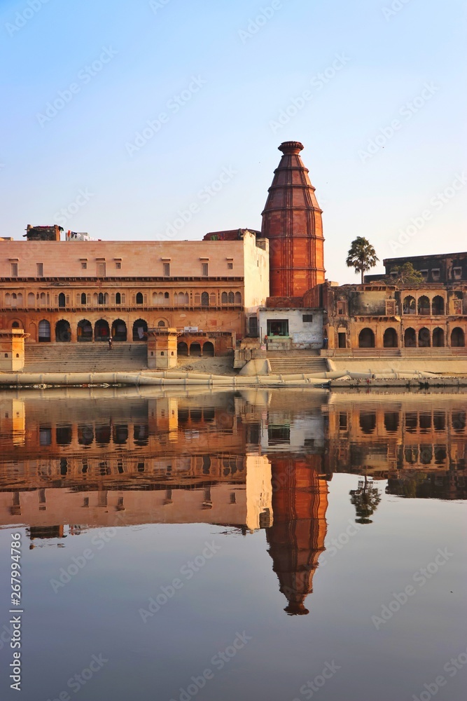 Reflection of monument of Vrindavan