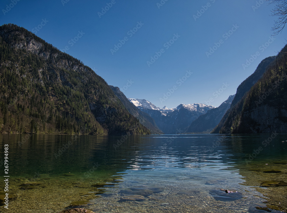 Fototapeta premium Blick vom Malerwinkel auf den Königssee in Bayern