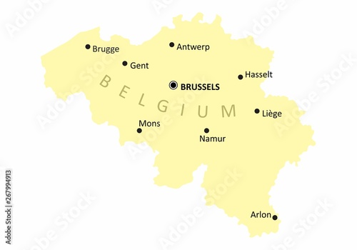Belgium isolated map