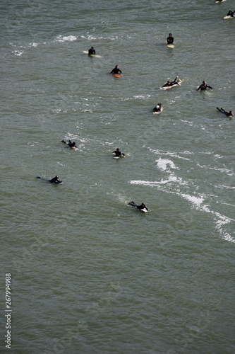 Surfing in San Francisco Bay in San Francisco, California  photo