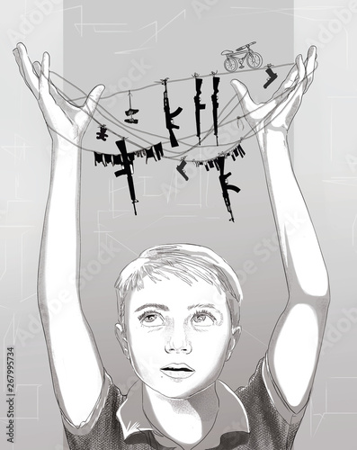 Foto Playing War ( original drawing )