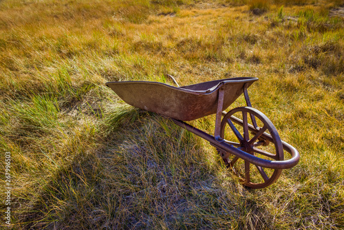 Rusty Abandoned Wheelbarrow