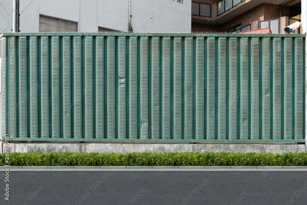 street wall background ,Industrial background, empty grunge urban street with warehouse brick wall street wall background ,Industrial background, empty grunge urban street with warehouse brick wall