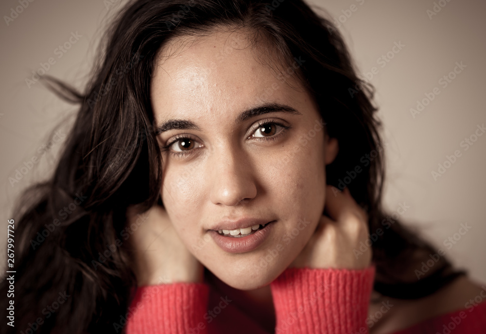 Young attractive latin woman posing looking sensual and beautiful. Beauty concept and lifestyle Young attractive latin woman posing looking sensual and beautiful. Beauty concept and lifestyle