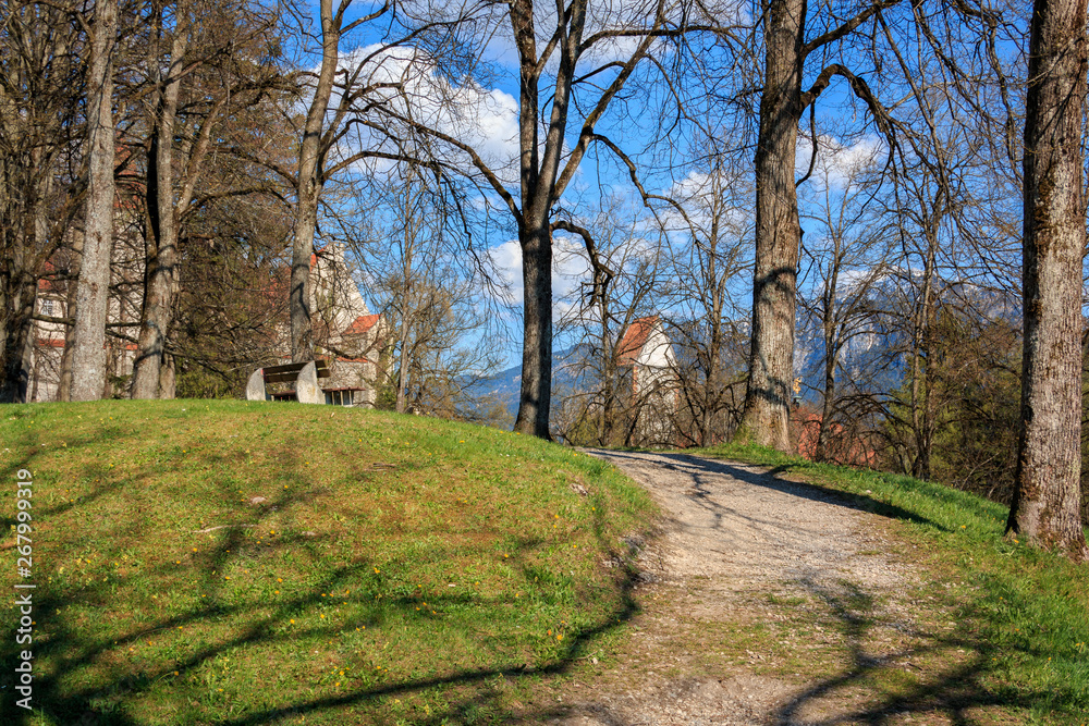 Parkanlage am Hohen Schloss in Füssen Bayern Deutschland
