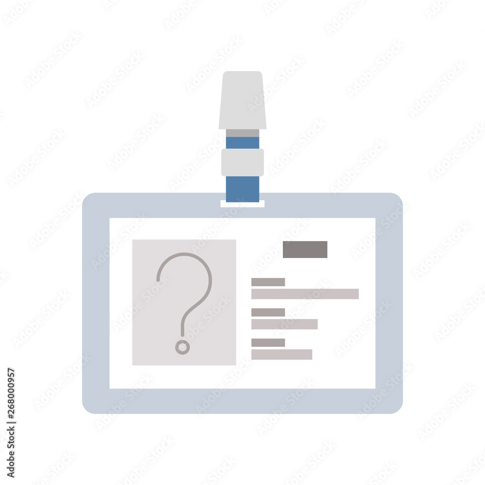 identification card with white background identification card with white background