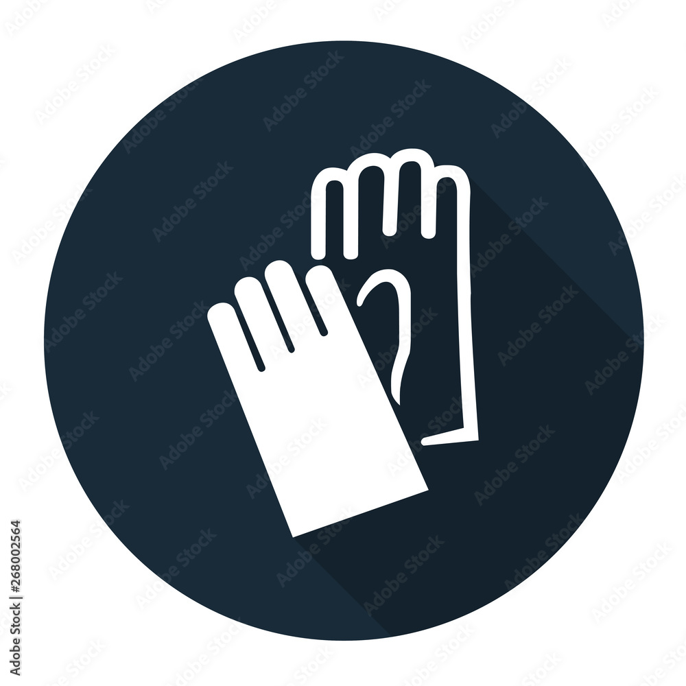Symbol Wear Hand Protection sign on black background,Vector llustration Symbol Wear Hand Protection sign on black background,Vector llustration