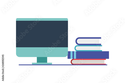 computer screen with white background