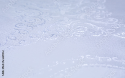 Close up background of white fabric or abstract white fabric texture use for web design and white background