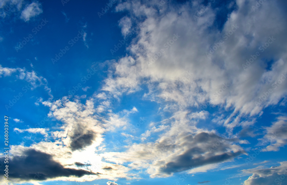 Obraz premium blue sky with white clouds