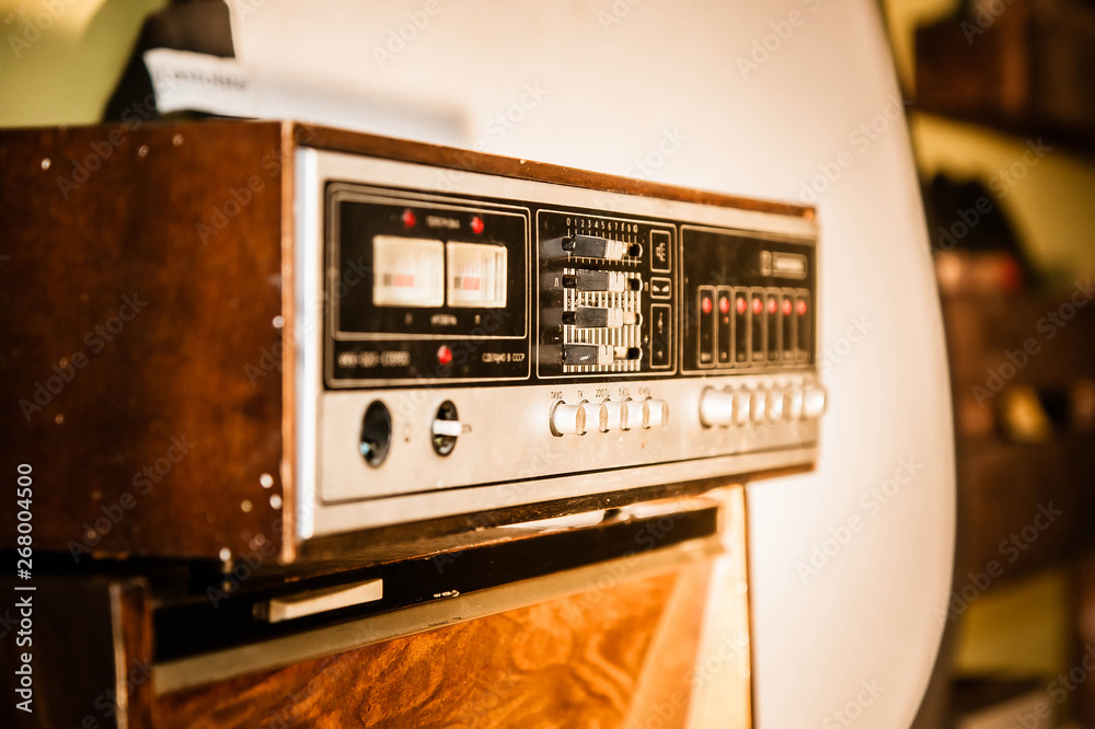 Fototapeta premium vintage radio and sound equipment