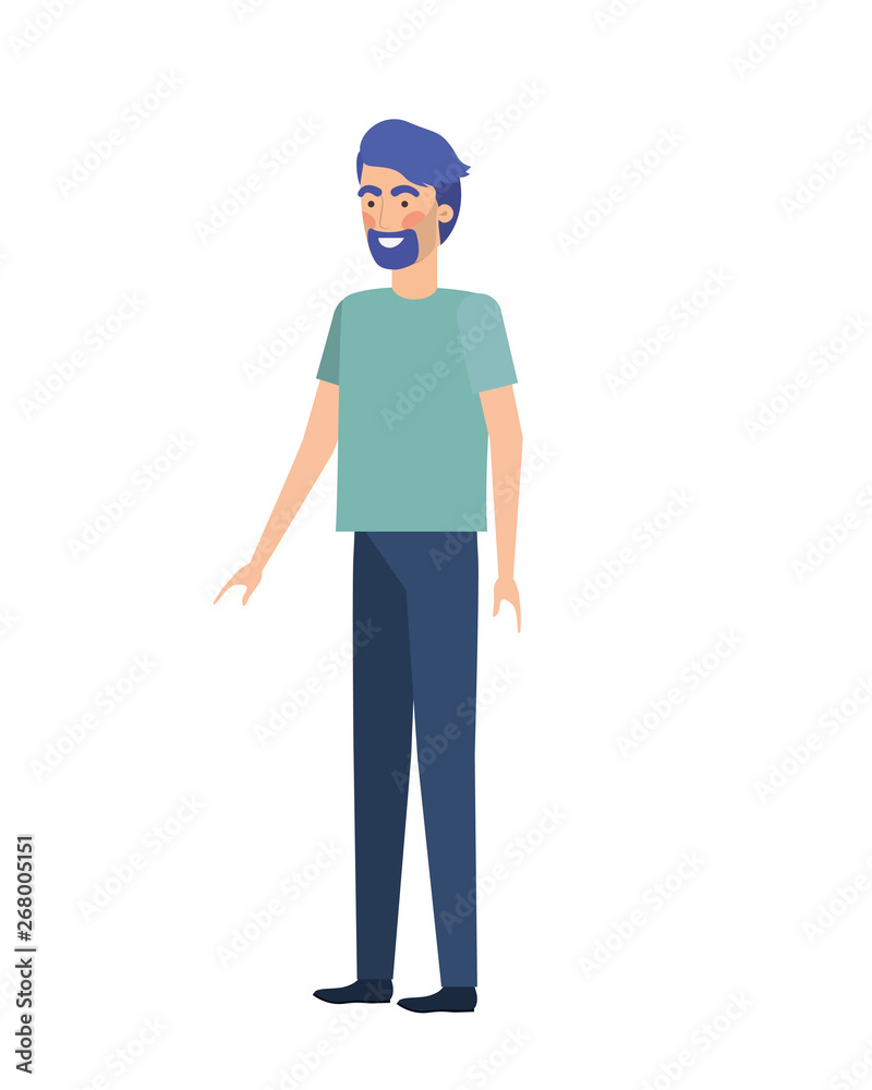 young man in white background avatar character young man in white background avatar character