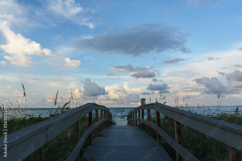 Board walk to the beach in Treasure Island Florida