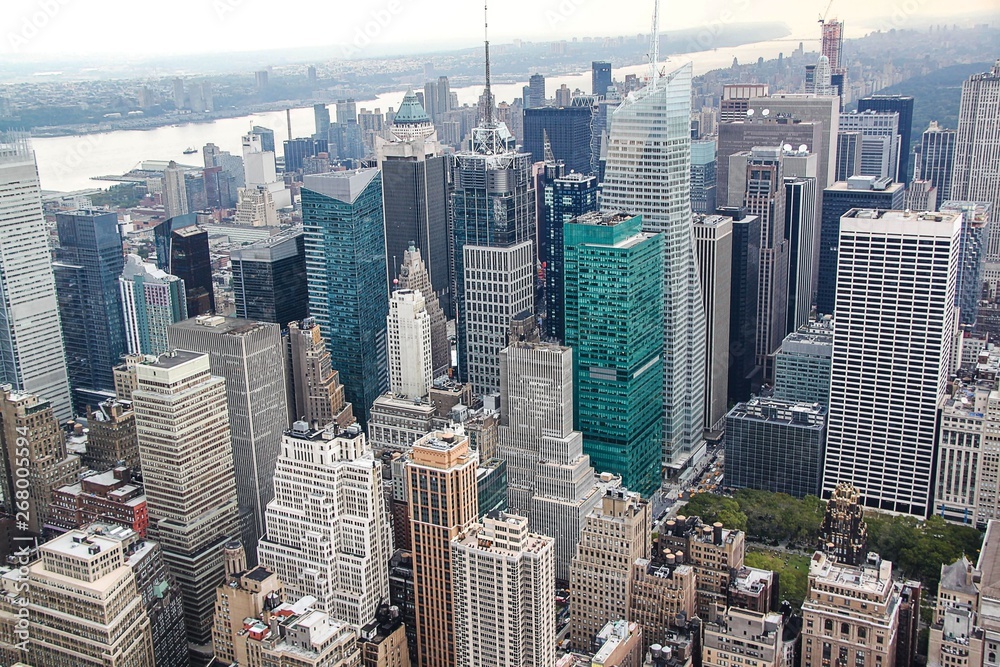 Fototapeta premium Ariel view on Manhattan.New York.USA.Beautiful background.