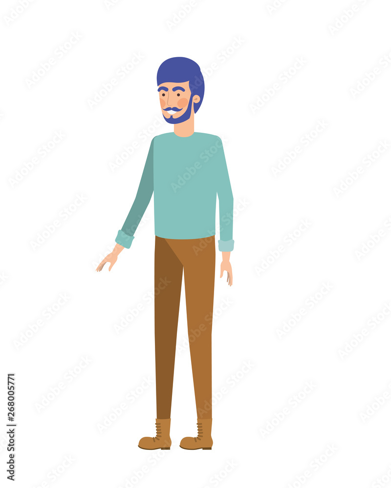 young man in white background avatar character young man in white background avatar character