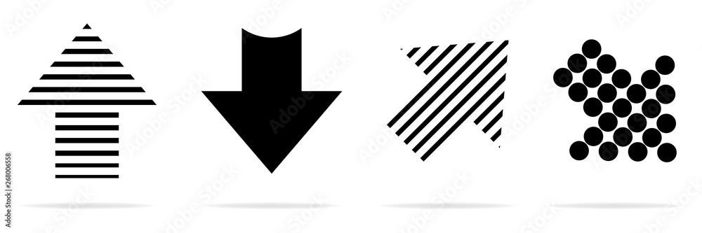 Super offer to set different arrows. Flat style. Vector illustrations. Black arrows Super offer to set different arrows. Flat style. Vector illustrations. Black arrows
