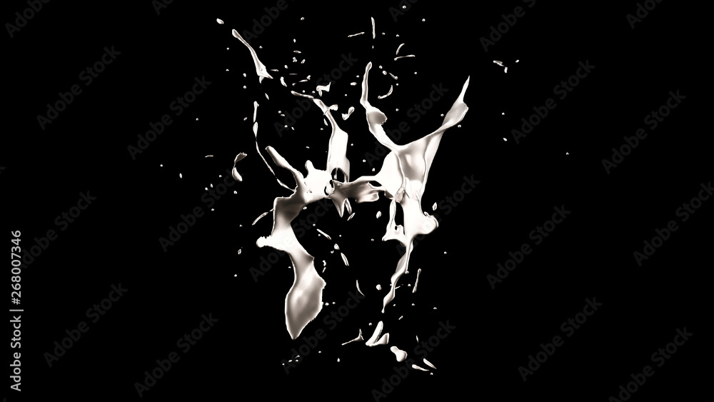 Obraz premium A splash of gold. 3d illustration, 3d rendering.