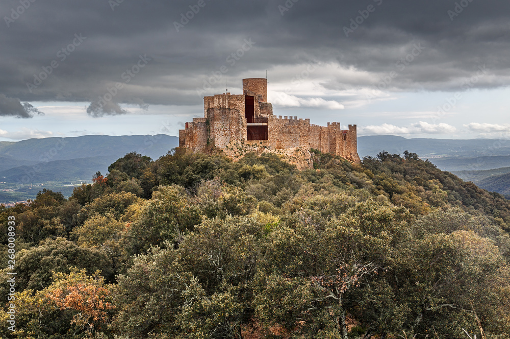 Montsoriu Castle on top of a Hill, Catalonia