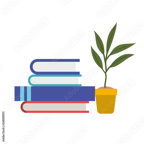 library books in white background icon