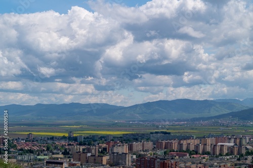 View of the new city - Brasov, Kronstadt, Transylvania, Romania 