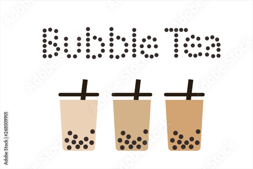 Boba tea, bubble tea, milk tea with black pearl, is a Taiwanese tea-based drink with chewy tapioca ball which also known as pearls, or bobals. It's very popular in Asia.