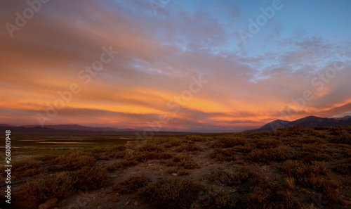 Sunset in Desert in Inyo National Forest in Sierra Nevada Mountains East of Yosemite National Park  © Alisha