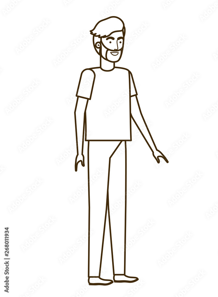 young man in white background avatar character young man in white background avatar character