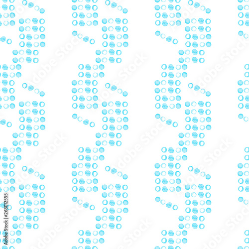 Blue dots abstract seamless pattern Simple watercolor wrapping paper design