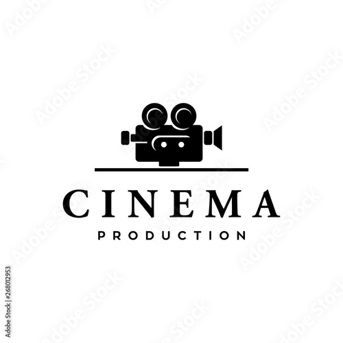 camera film / cinema production concpet vector logo design