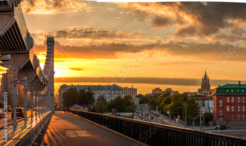 sunset view in Moscow