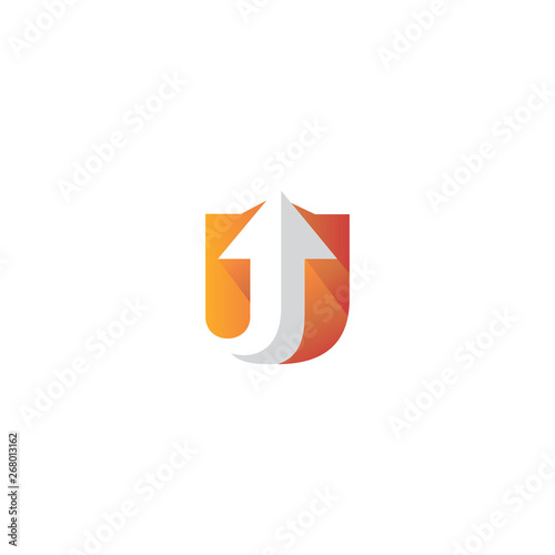 letter U up with arrow logo