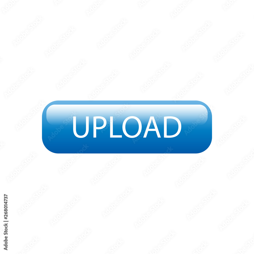 Upload button template, banner. Vector illustration. flat Upload button template, banner. Vector illustration. flat