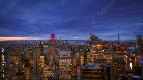 Vista del skyline de Manhattan en New York City