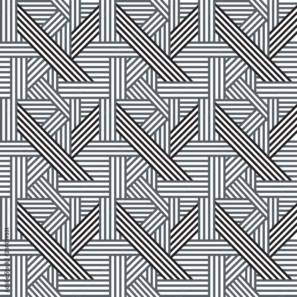 Abstract seamless pattern for textile, wallpapers, covers, gift wrap and scrapbook. Black and gray intersecting lines. Vector. Abstract seamless pattern for textile, wallpapers, covers, gift wrap and scrapbook. Black and gray intersecting lines. Vector.