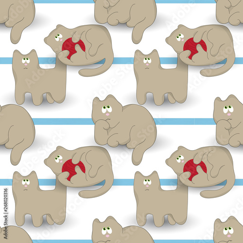 Печатьfunny picture with a pet.vector