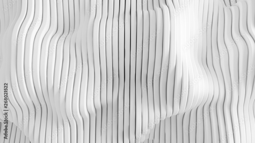 Obraz premium White background with lines. 3d illustration, 3d rendering.
