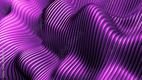 Purple background with lines. 3d illustration, 3d rendering.