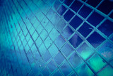 Beautiful closeup abstract texture color glass pieces and tiles wall background and art designs