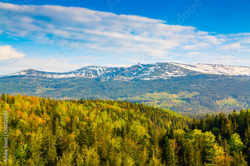 Scenic spring landscape of Giant Mountains - Karkonosze Mounatains, Poland