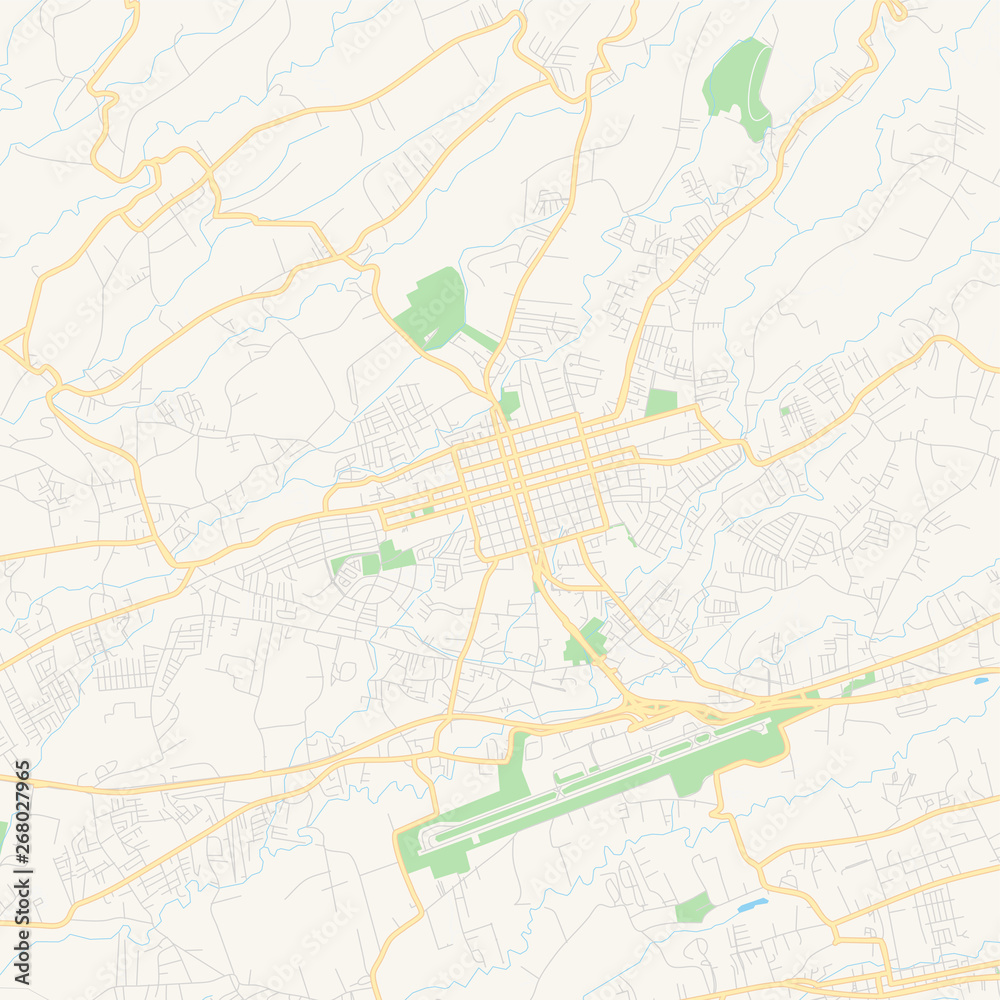Empty vector map of Alajuela, Costa Rica