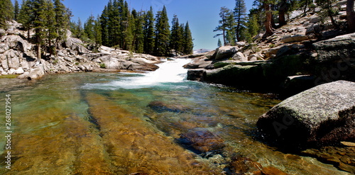 Tuolumne Meadows in the High Country in Yosemite National Park in California 